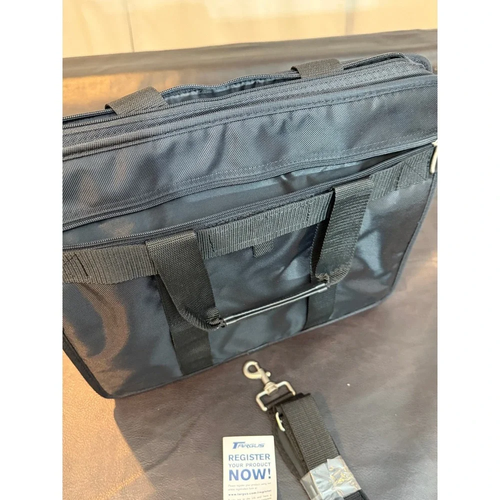 Targus Black Ballistic Nylon Laptop Briefcase Messenger Bag Professional Travel